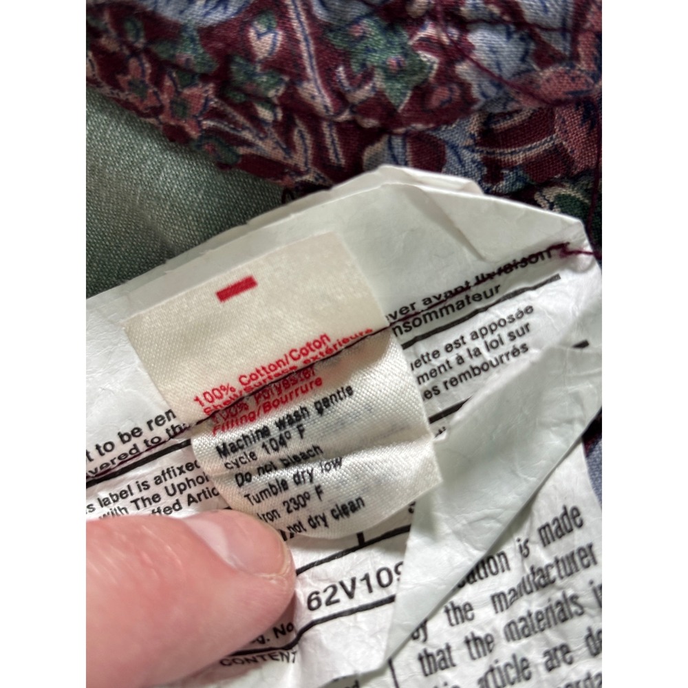 Vintage Suttles and Seawinds Quilted Patchwork Vest Burgundy Floral Boho Canada - Picture 5 of 9